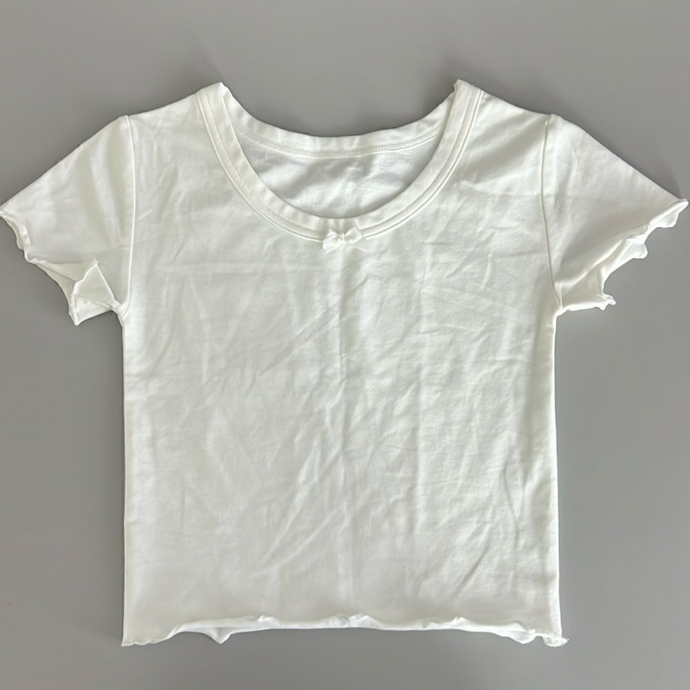 New Rumored Fitted White Cropped T-shirt Size XS